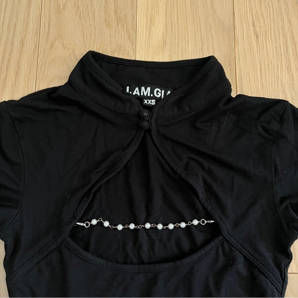 I AM GIA pearl necklace body con dress - Picture 6 of 10